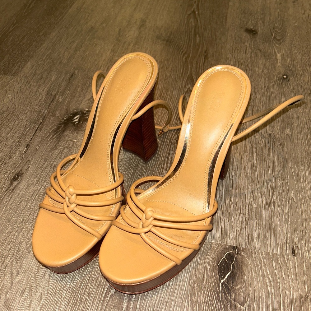 Paige Tan Strappy Heel Sandals